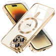 Etui do iPhone 14 Pro Max, Electro MagSafe, złote + Szkło na ekran