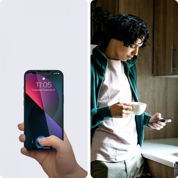 SPIGEN Szkło Hartowane Prywatyzujące do iPhone 13 Pro Max, Glas.TR Privacy