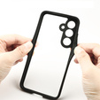 Etui do Samsung Galaxy S24+ Plus, Fusion Hybrid, z ochroną aparatu, przezroczyste / czarne
