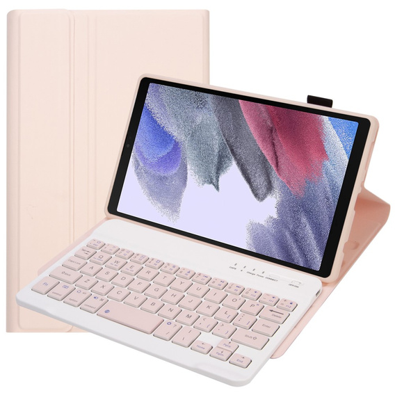 Etui z klawiaturą do Samsung Galaxy Tab A7 Lite 8.7 T220 / 225, różowe rose gold