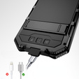 Etui pancerne do iPhone 16E, R-JUST, czarne