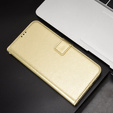 Etui z klapką do Oppo A60, Crazy Horse Wallet, złote