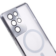 Etui Magnetic Dual Glass MagSafe do Samsung Galaxy S21 Ultra, srebrne