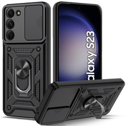 Etui pancerne do Samsung Galaxy S23, CamShield Slide, czarne