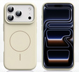 Etui silikonowe do iPhone 17 Pro Max - kompatybilne z MagSafe, antywstrząsowe, beżowe