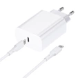 Ładowarka Sieciowa Forcell ze złączem USB typ C i kablem typ C - 3A 25W z funkcją ładowania PD i QC 4.0