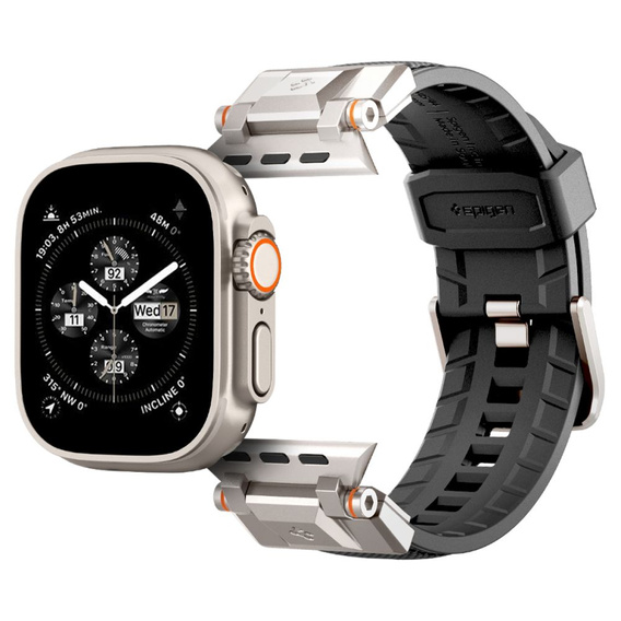 Pasek SPIGEN do Apple Watch 1/2/3/4/5/6/7/8/9/SE/Ultra/Ultra 2 42/44/45/49MM, Durapro Armor, Czarny