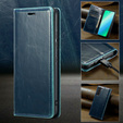 Etui z klapką do Samsung Galaxy S23, ERBORD Waxy Wallet, niebieskie
