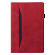 Etui do Xiaomi Pad 6, Classic, z miejscem na rysik, czerwone