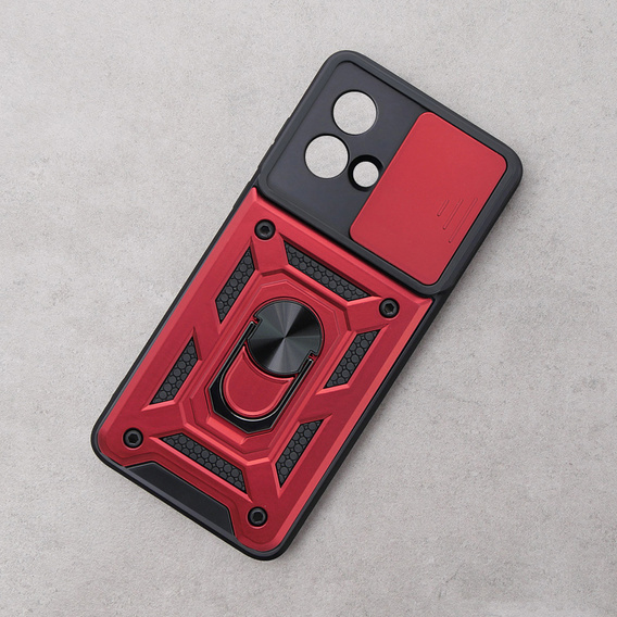 Etui pancerne do Motorola Moto G84 5G, CamShield Slide, czerwone