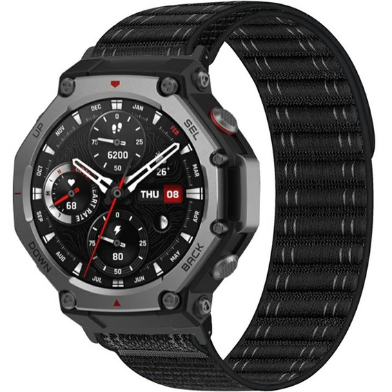 Nylonowy pasek do Amazfit T-Rex 3 z konektorem PC – czarny