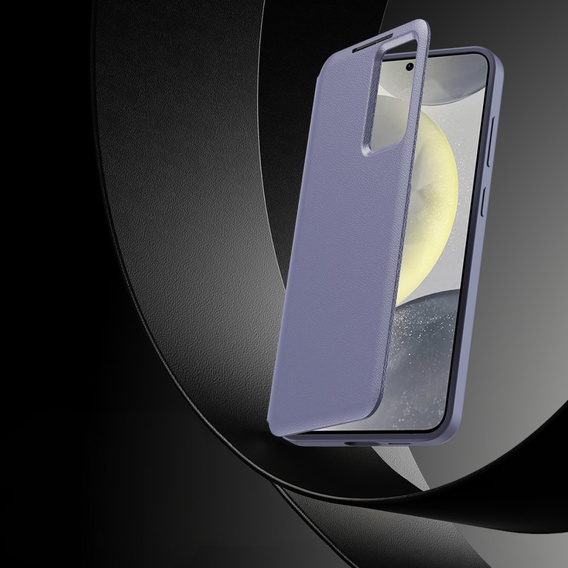 Etui z klapką do Samsung Galaxy S22 Ultra, Smart View Wallet, fioletowe