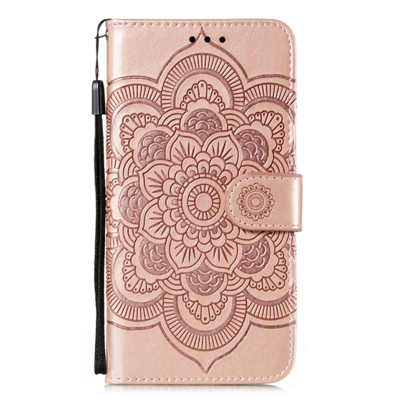 Etui z klapką do Xiaomi Redmi Note 9s/ 9 Pro, Mandala, różowe rose gold