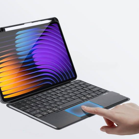 Etui z podświetlaną klawiaturą do Xiaomi Pad 7 / 7 Pro, Dux Ducis DK Series, czarne