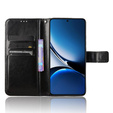 Etui z klapką do Xiaomi Poco X7 Pro 5G, Crazy Horse Wallet, czarne