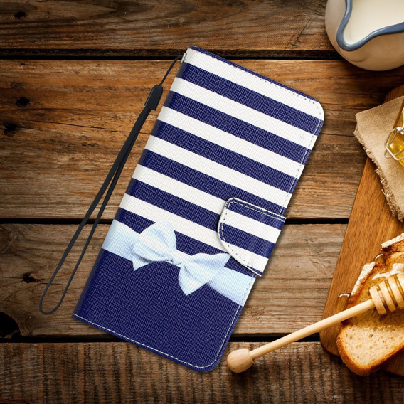 Etui z klapką do Xiaomi Redmi 13C / Poco C65, Wallet, Bowknot niebieskie