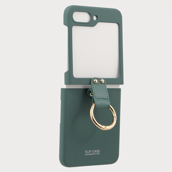 Etui GKK Ring Holder do Samsung Galaxy Z Flip5 5G, zielone