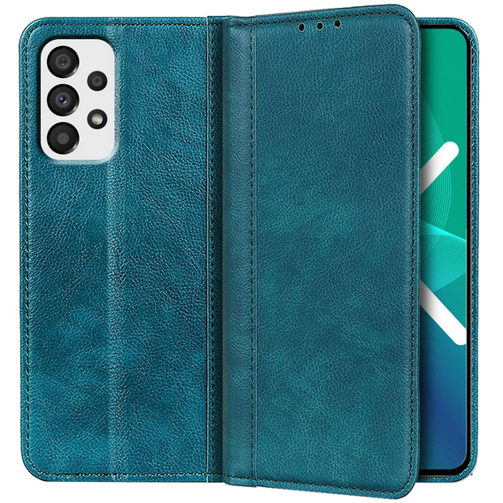 Etui z klapką do Samsung Galaxy A33 5G, Split Leather, zielone