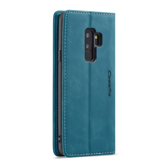 Etui CASEME do Samsung Galaxy S9 Plus, Leather Wallet Case, niebieskie