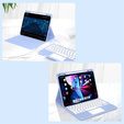 Etui z klawiaturą do iPad Air 10.9" 2022/2020 (5/4 gen.), Touchpad, niebieskie