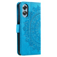 Etui z klapką do Oppo A17, Mandala, niebieskie