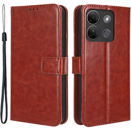 Etui z klapką do Infinix Smart 7 HD 4G, Crazy Horse Wallet, brązowe