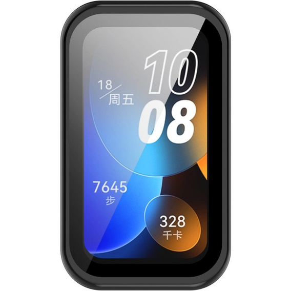 2w1 Etui + Szkło Hartowane do Huawei Band 8 / Huawei Band 9 / Huawei Band 10, Czarne