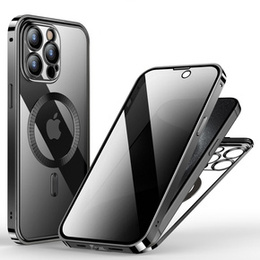 Etui do iPhone 15 Pro Max, Privacy Dual Glass, do MagSafe, czarne