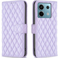 Etui z klapką do Xiaomi Redmi Note 13 Pro 5G, Wallet, BINFEN COLOR, fioletowe