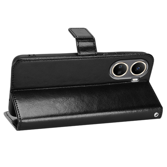 Etui z klapką do Huawei Nova 10 SE, Crazy Horse Wallet, czarne