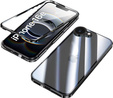 Etui do iPhone 16E, Magnetic Dual Glass, czarne