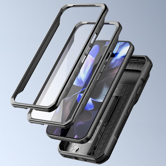 Etui pancerne do Google Pixel 10 / 10 Pro, Dexnor Full Body (Two Frames), czarne