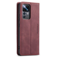 Etui CASEME do Xiaomi 12T / 12T Pro, Leather Wallet Case, czerwone