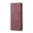 Etui CASEME do Samsung Galaxy S21 FE, Leather Wallet Case, czerwone