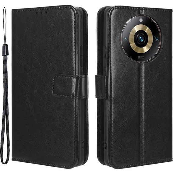 Etui z klapką do Realme 11 Pro 5G / Pro+ 5G, Crazy Horse Wallet, czarne