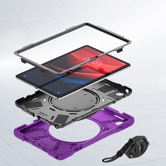 Etui dla dzieci do Lenovo Tab M11, pancerne, fioletowe