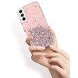 Etui do Samsung Galaxy S21 FE, Glittery, różowe