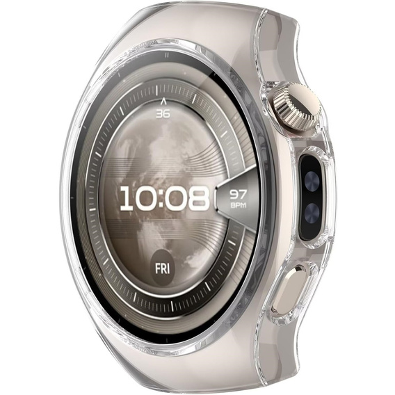 Etui ochronne do Huawei Watch 5 42mm – cienka obudowa z trwałego tworzywa - przezroczysta