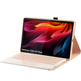Etui z klawiaturą Bluetooth z touchpadem do Lenovo Tab K11 Plus - różowe