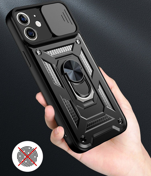 Etui pancerne do iPhone 12 Mini, CamShield Slide, czarne