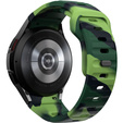 Pasek Silikonowy do Samsung Galaxy Watch 4/5/6, Green Camouflage
