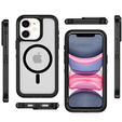 Etui z ramką do iPhone 11, do MagSafe, przezroczyste / czarne