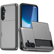Etui do Samsung Galaxy A56 5G, Sliding Card Holder, szare