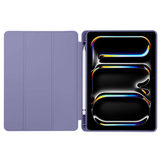 Etui do iPad Pro 13" 2024 (7 gen.), Smartcase z miejscem na rysik, fioletowe