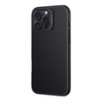 Etui do iPhone 16 Pro Max, pancerne Nillkin, Carbon Fiber, do Magsafe, czarne