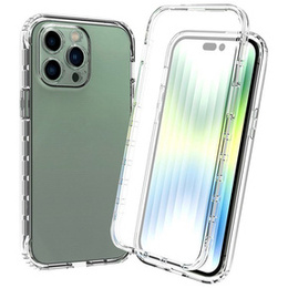 Etui do iPhone 14 Pro Max, Shockproof, z folią, przezroczyste