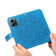 Etui z klapką do Xiaomi Redmi Note 12 4G, Mandala Flower, niebieskie
