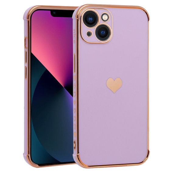 Etui do Apple iPhone 13, Electro heart, fioletowe