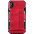 Etui Two Cards Hybrid Case iPhone XS Max 6.5 - Red