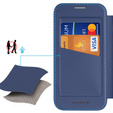 Etui Dux Ducis do iPhone 17, Skin X Pro,  z klapką, do MagSafe, granatowe